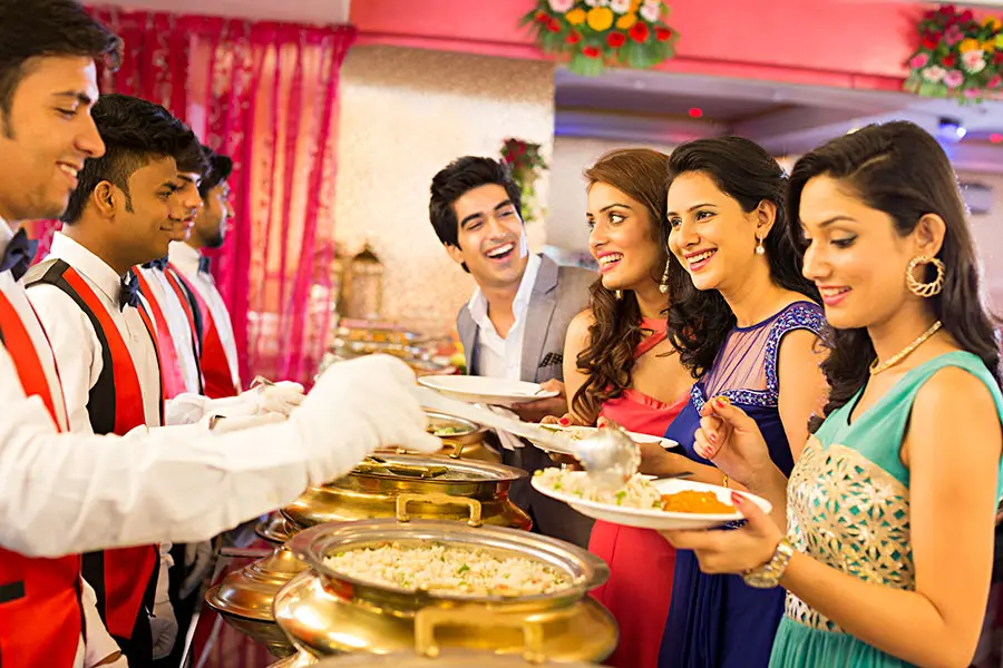Wedding catering setup by Shree Gajanan Caterers in Jaipur