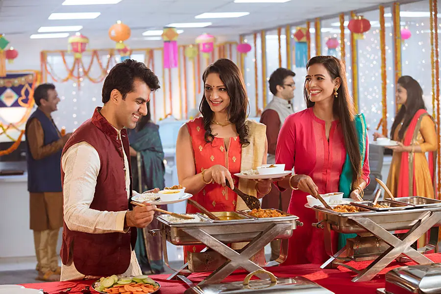Wedding catering setup by Shree Gajanan Caterers in Jaipur