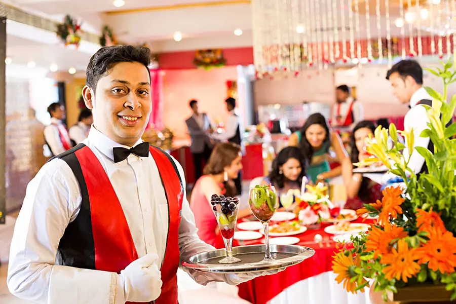 Wedding catering setup by Shree Gajanan Caterers in Jaipur
