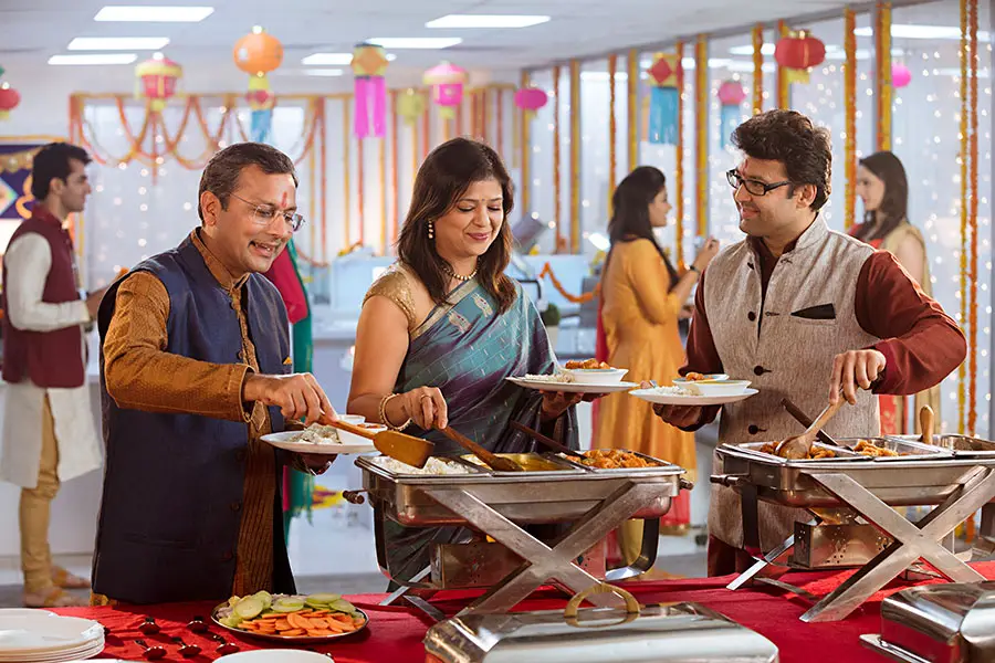 Wedding catering setup by Shree Gajanan Caterers in Jaipur