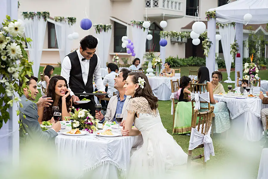 Wedding catering setup by Shree Gajanan Caterers in Jaipur