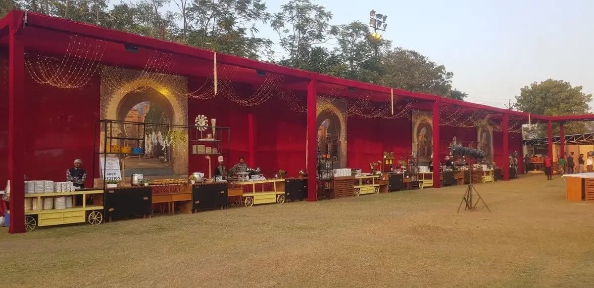 Wedding catering setup by Shree Gajanan Caterers in Jaipur