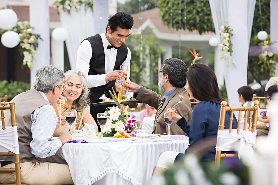Wedding catering setup by Shree Gajanan Caterers in Jaipur