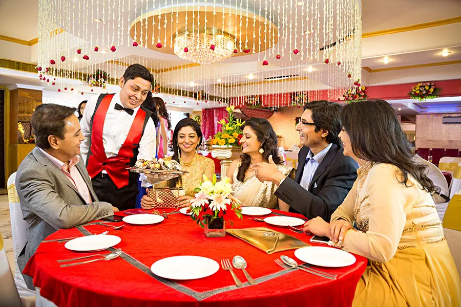Wedding catering setup by Shree Gajanan Caterers in Jaipur