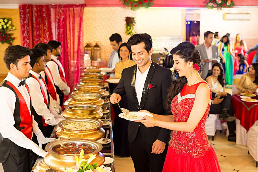 Wedding catering setup by Shree Gajanan Caterers in Jaipur
