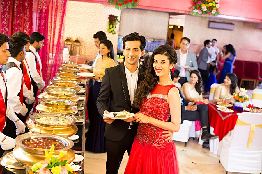 Wedding catering setup by Shree Gajanan Caterers in Jaipur