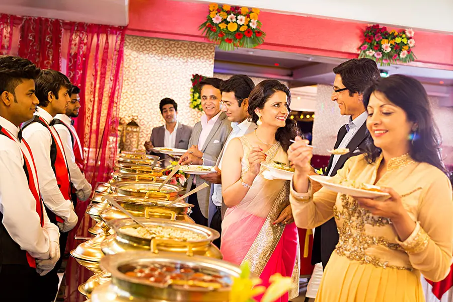 Wedding catering setup by Shree Gajanan Caterers in Jaipur