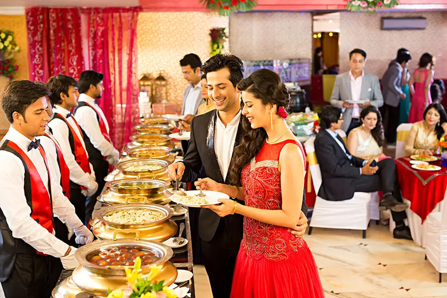 Wedding catering setup by Shree Gajanan Caterers in Jaipur