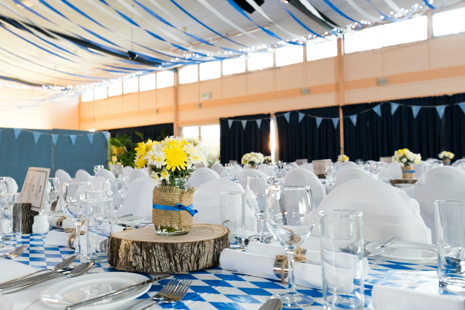 Hall catering setup